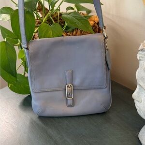 Vintage Coach bag Light medium blue shoulder bag.
